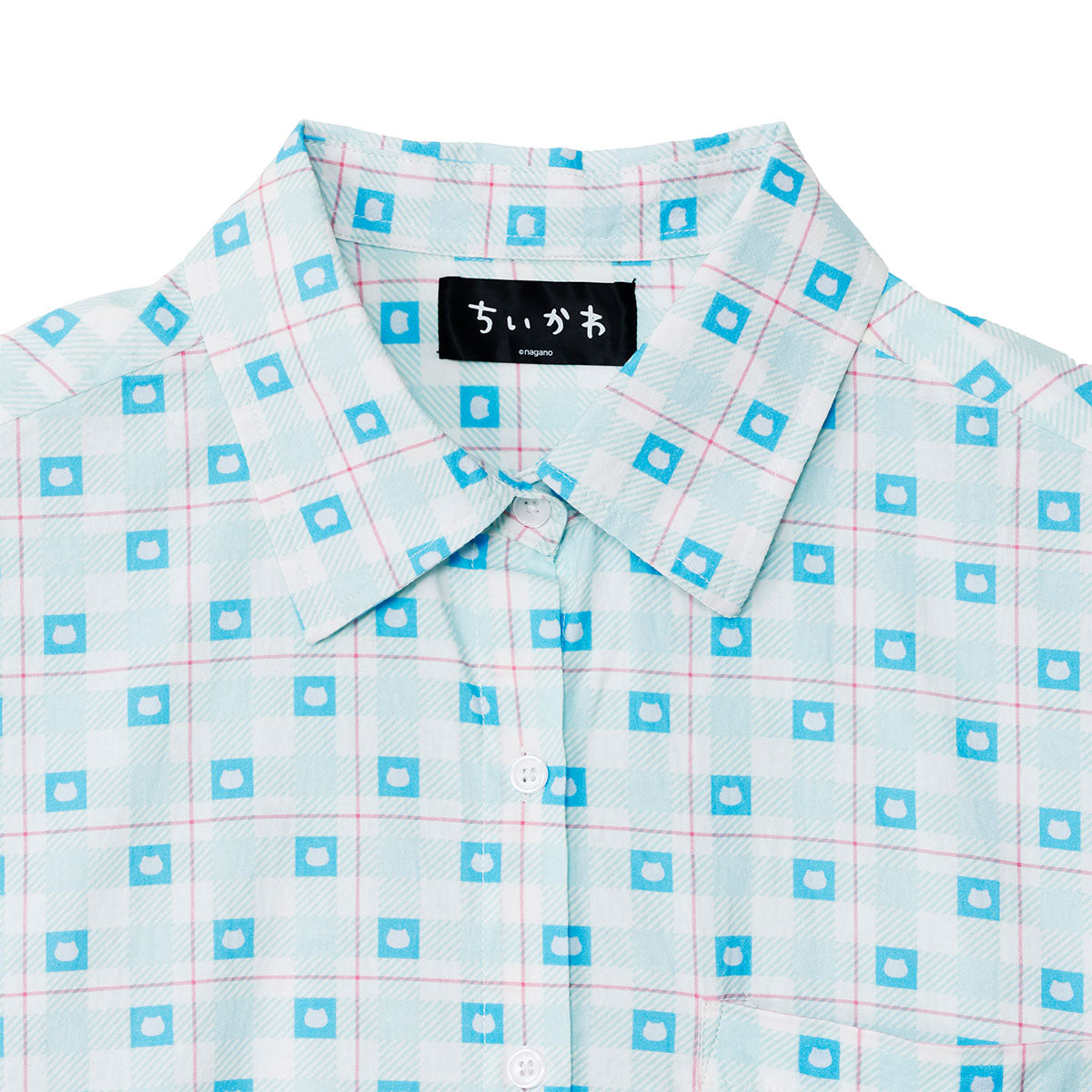 吉伊卡哇 格子系列襯衫 小八貓 藍色