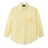 吉伊卡哇 格子系列襯衫 兔兔 黃色