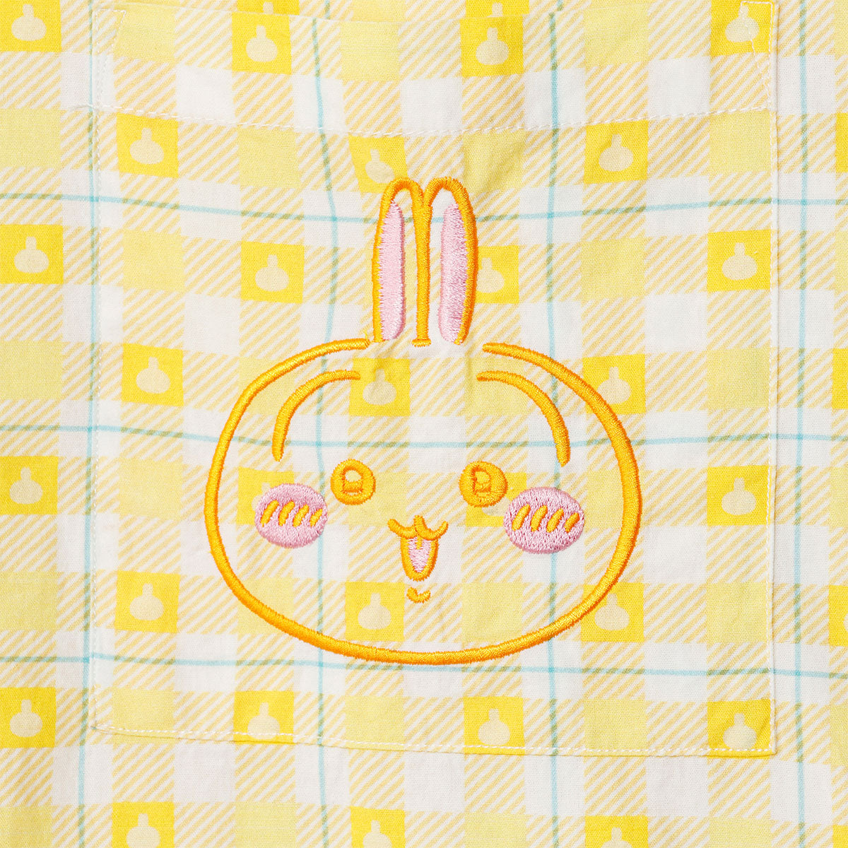 吉伊卡哇 格子系列襯衫 兔兔 黃色