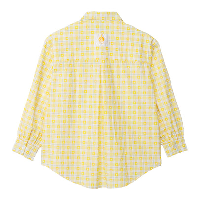 吉伊卡哇 格子系列襯衫 兔兔 黃色