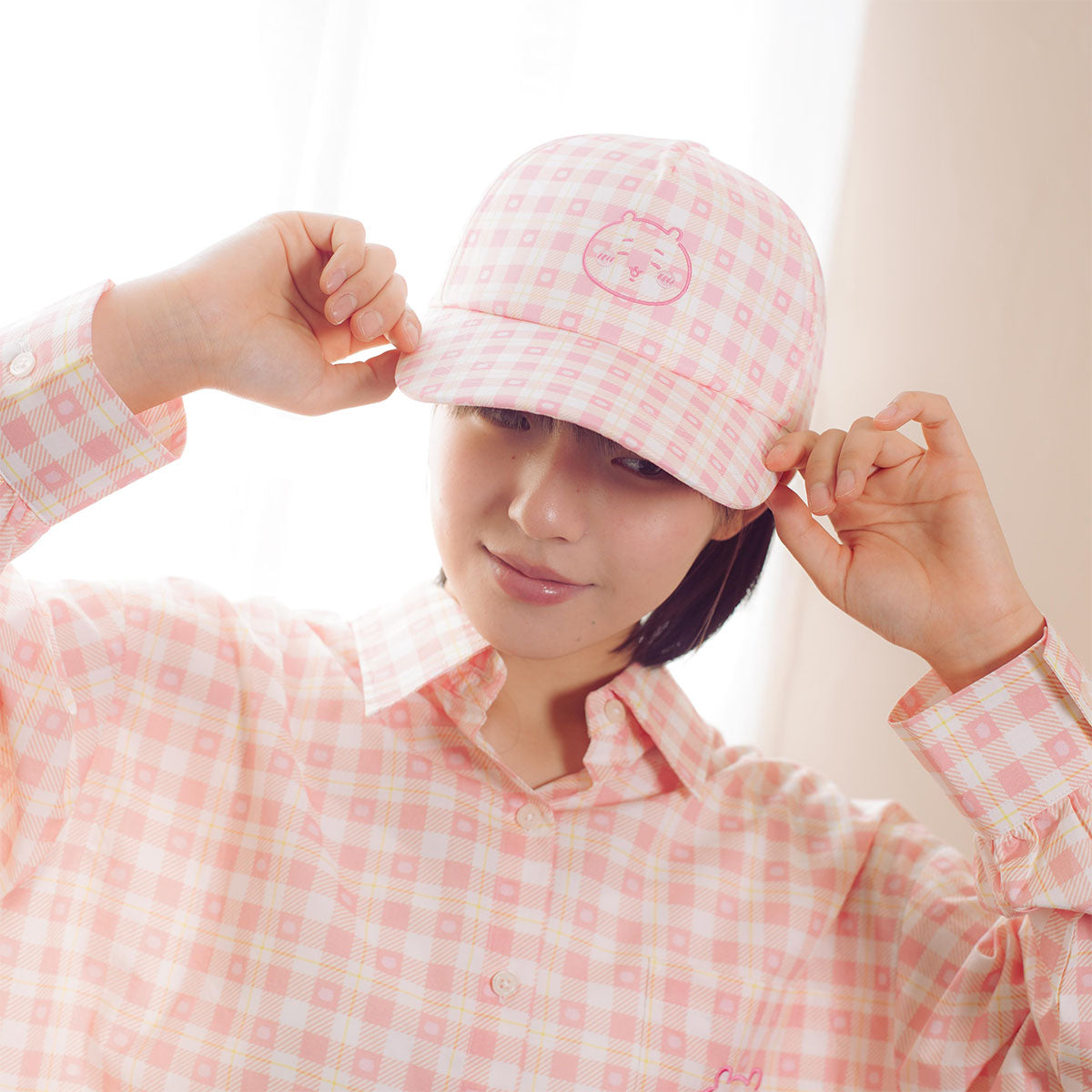 치이카와 체크 시리즈 CAP 치이카와 핑크