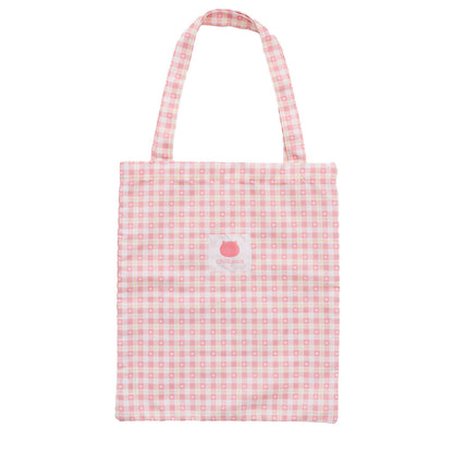 吉伊卡哇 格子系列手提袋 (附吊飾) 吉伊卡哇 粉紅色