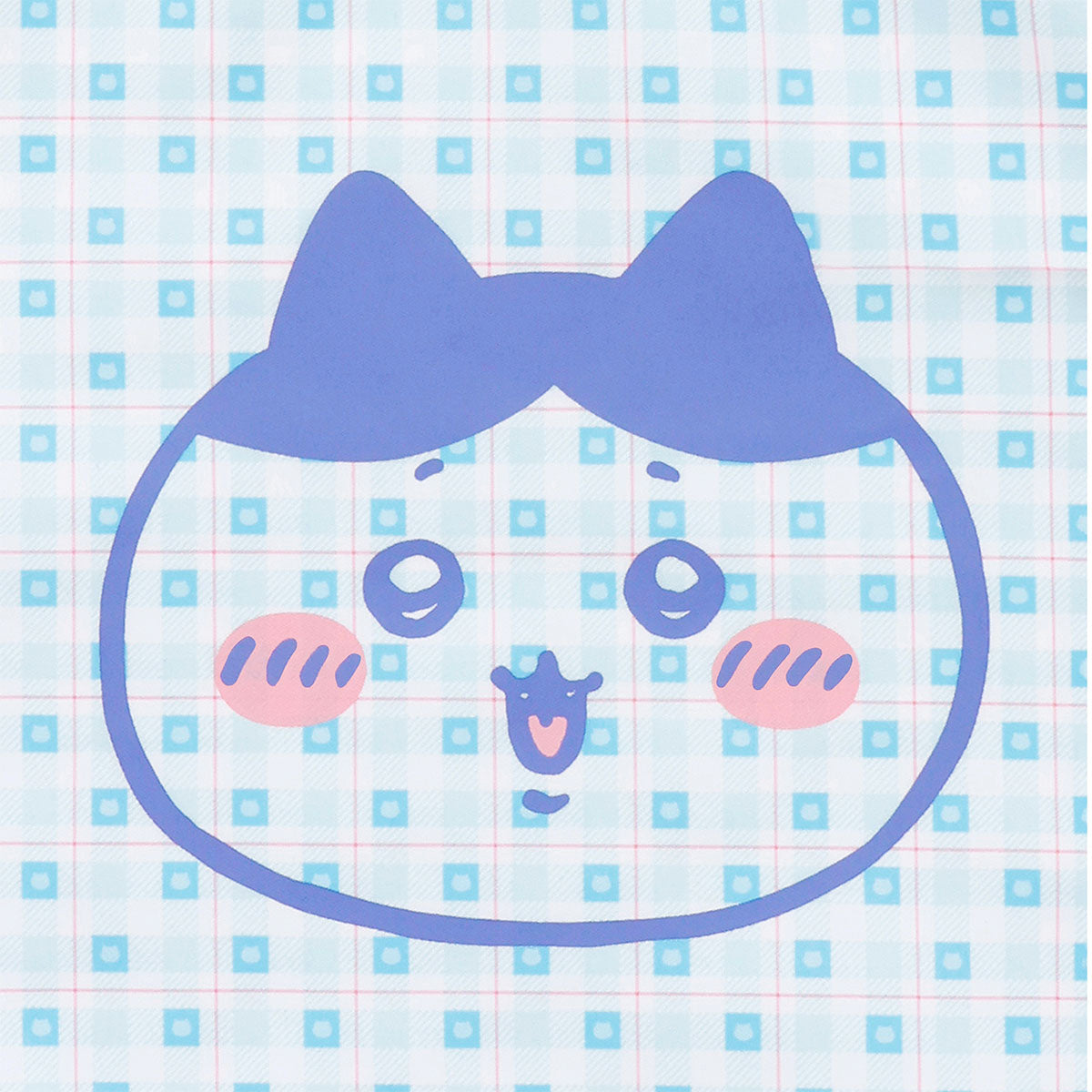 ちいかわ チェックシリーズ トートバッグ（チャーム付き）ハチワレ ブルー
