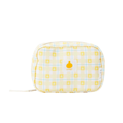 ちいかわ チェックシリーズ ポーチ うさぎ イエロー