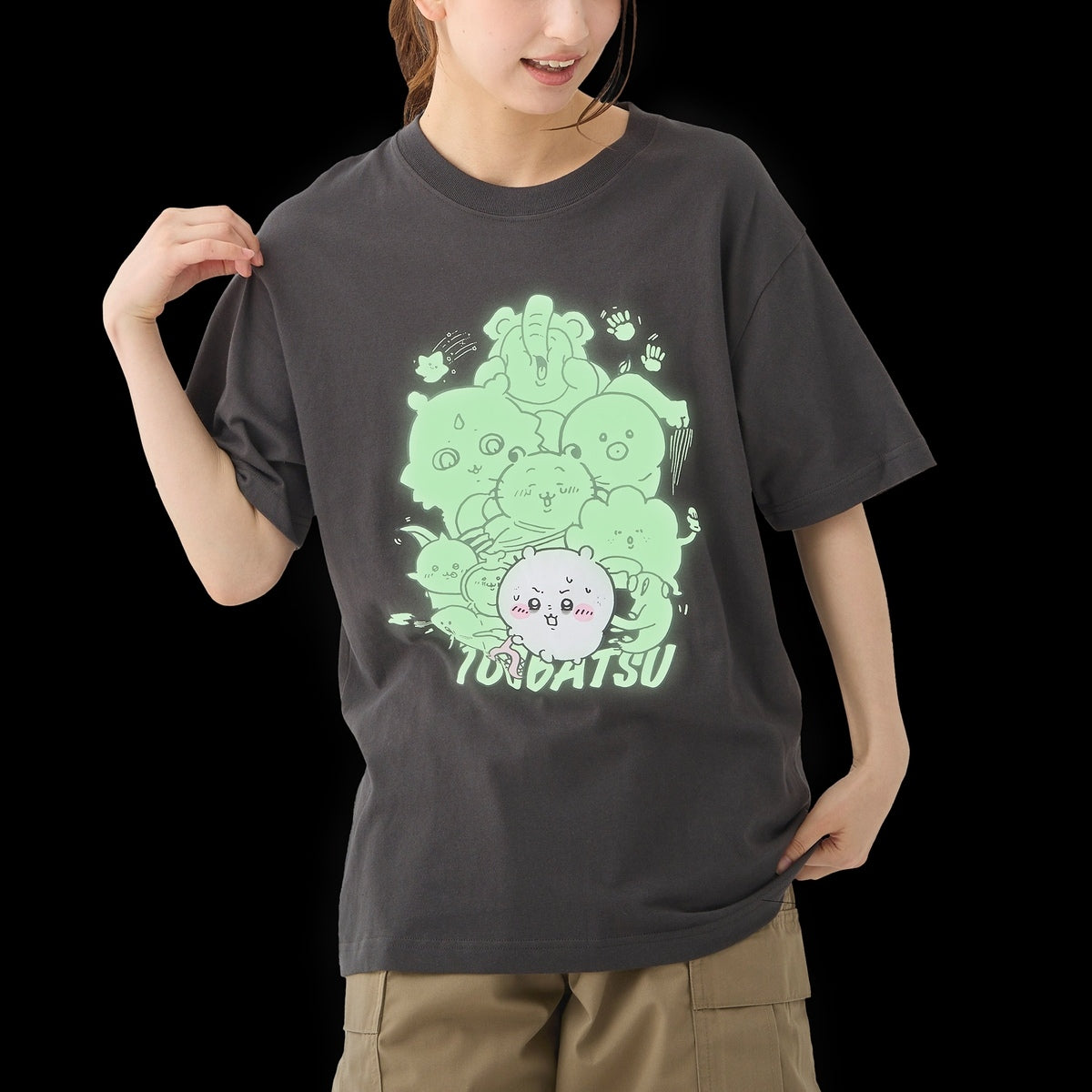 吉伊卡哇乐园 夜光T恤 (讨伐 / 炭灰色)