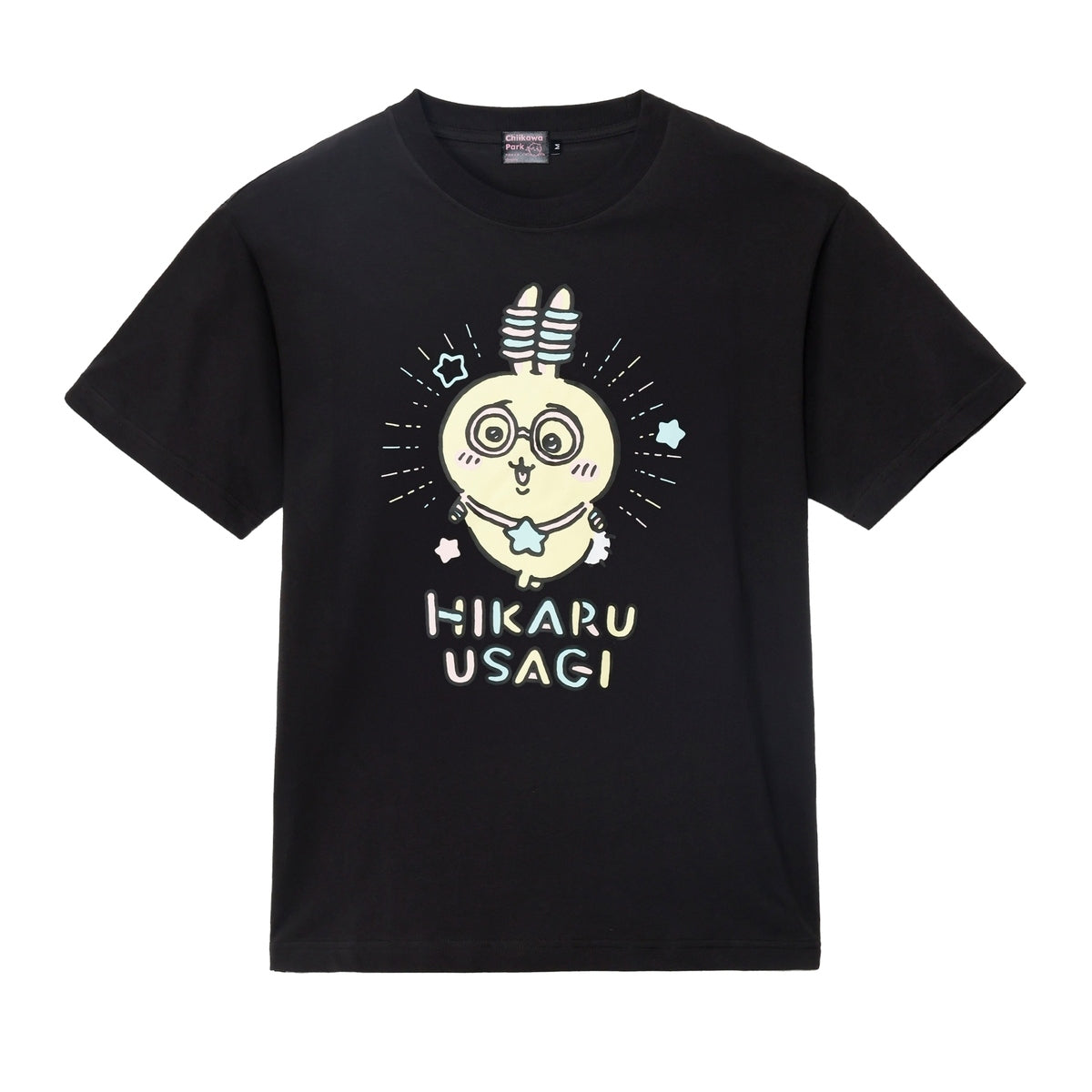 ちいかわ　ちいかわパーク　光るうさぎ　蓄光Tシャツ　Mサイズ ちいかわ ちいかわパーク 蓄光Tシャツ 光るうさぎ ブラック | ちいかわ