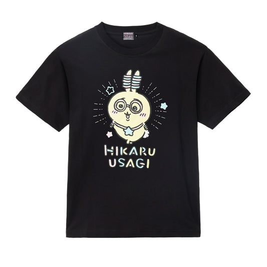 ちいかわ ちいかわパーク 蓄光Tシャツ 光るうさぎ ブラック