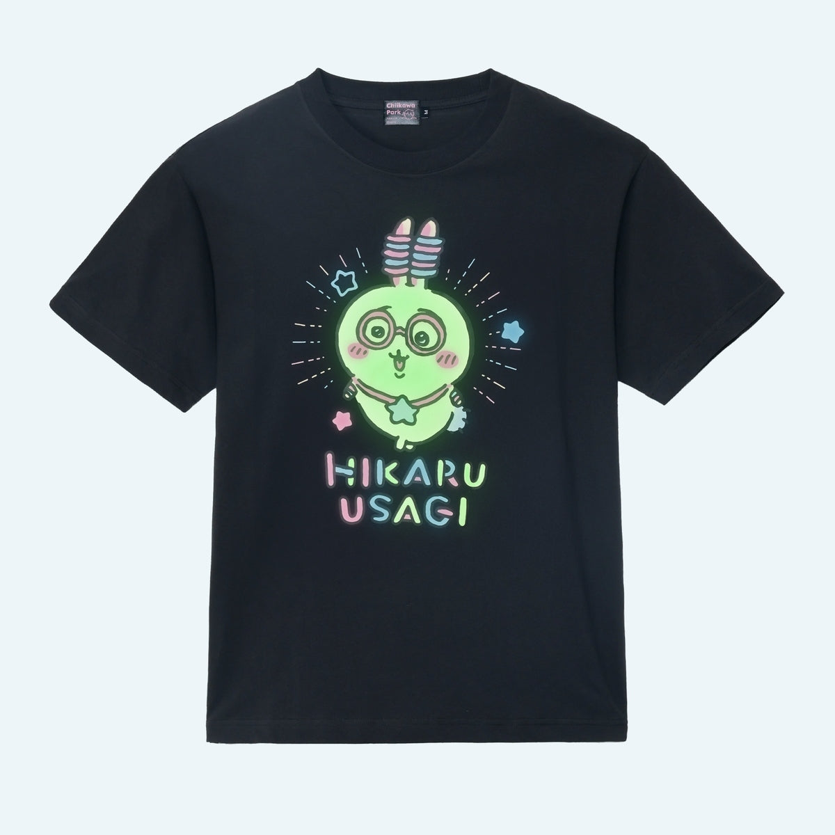 ちいかわ ちいかわパーク 蓄光Tシャツ 光るうさぎ ブラック | ちいかわ