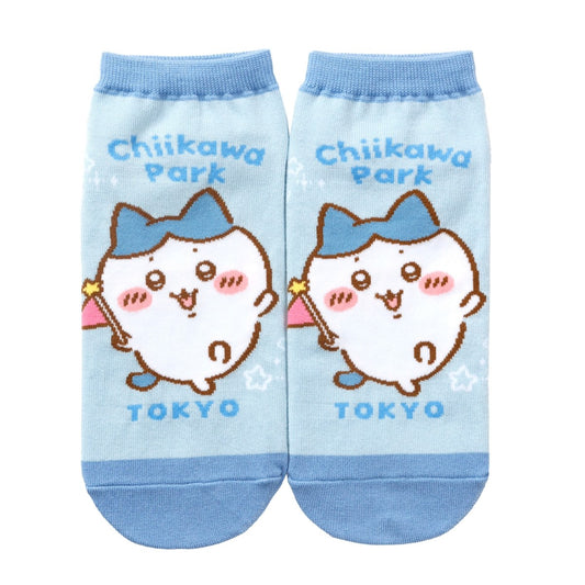 ちいかわ ちいかわパーク スニーカーソックス ハチワレ ライトブルー