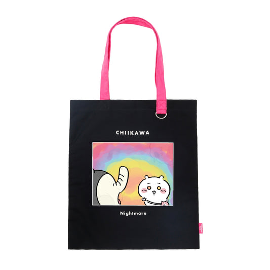 치이카와 파크 렌티큘러 토트백 (악몽 / 블랙-핑크)