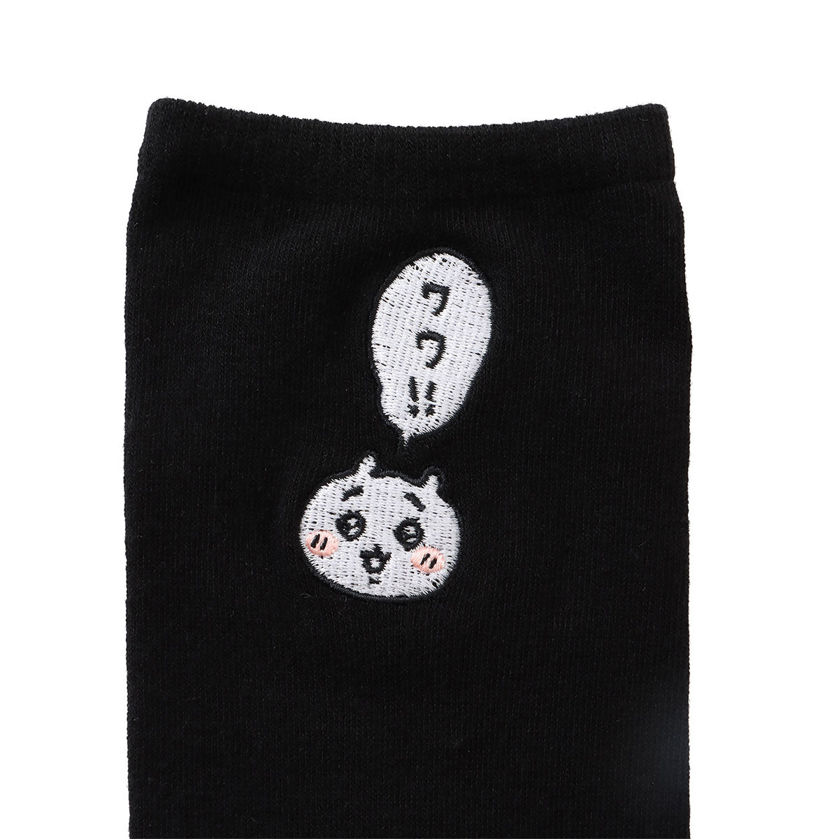 吉伊卡哇 刺绣中筒袜 吉伊卡哇 黑色