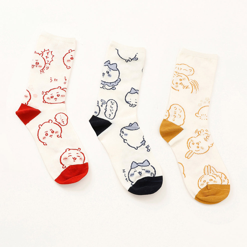 Chiikawa Crew Socks Hachiware All-over Pattern Blue | Chiikawa Market ...