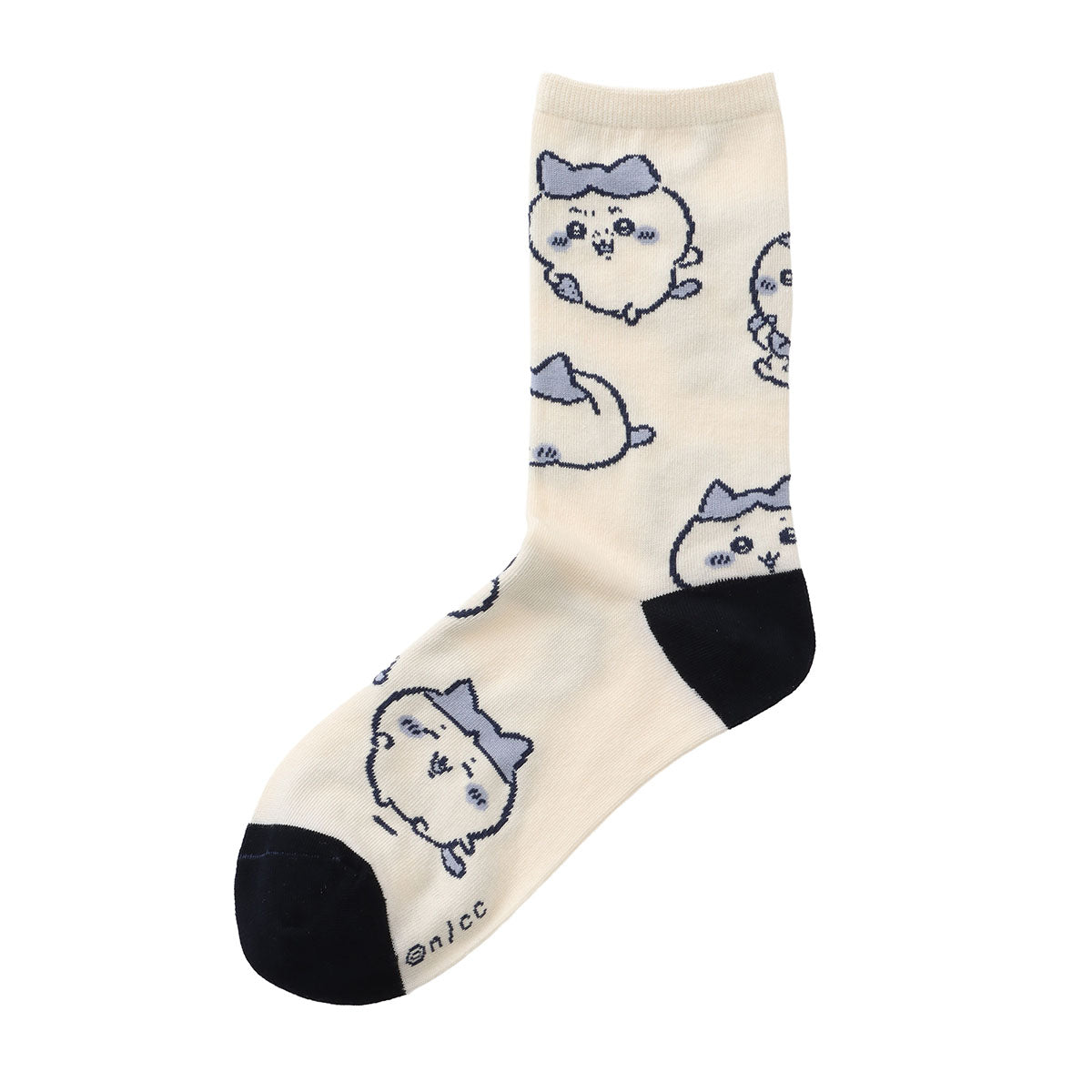 吉伊卡哇 中筒袜 哈奇喵满版图案 蓝色