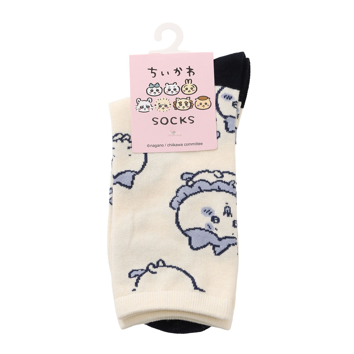 吉伊卡哇 中筒袜 哈奇喵满版图案 蓝色