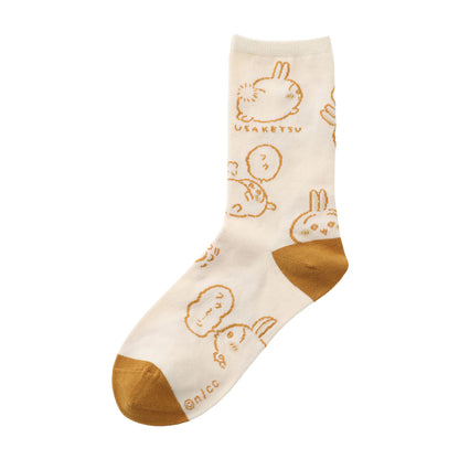 Chiikawa Crew Socks Usagi All-over Pattern Yellow