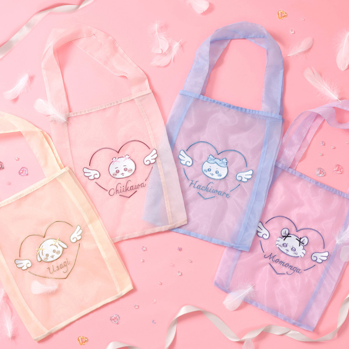 ちいかわ Go!HARAJUKU オーガンジーバッグ リボンリボン モモンガ