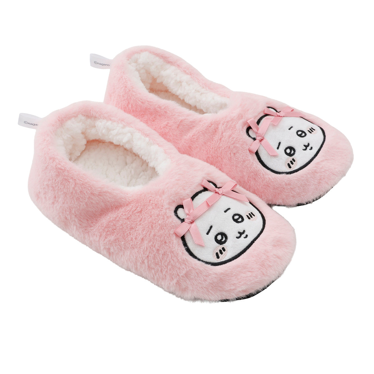 ちいかわ ルームシューズ ちいかわリボン ピンク | ちいかわマーケット
