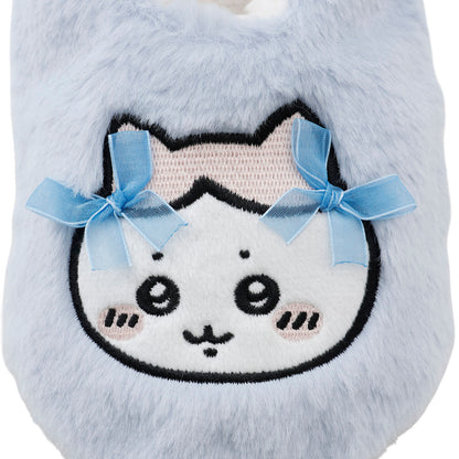 ちいかわ ルームシューズ ハチワレリボン サックス