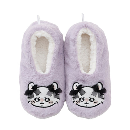ちいかわ ルームシューズ モモンガリボン パープル