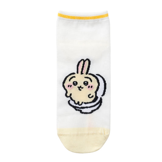 Chiikawa Crew Socks Usagi Toilet Yellow