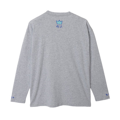 ちいかわ 長袖Tシャツ 試験勉強 アッシュ