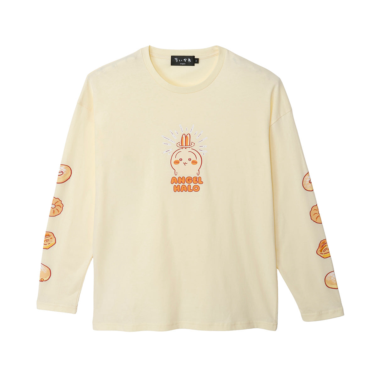 ちいかわ 長袖Tシャツ ドーナッツ イエローベージュ