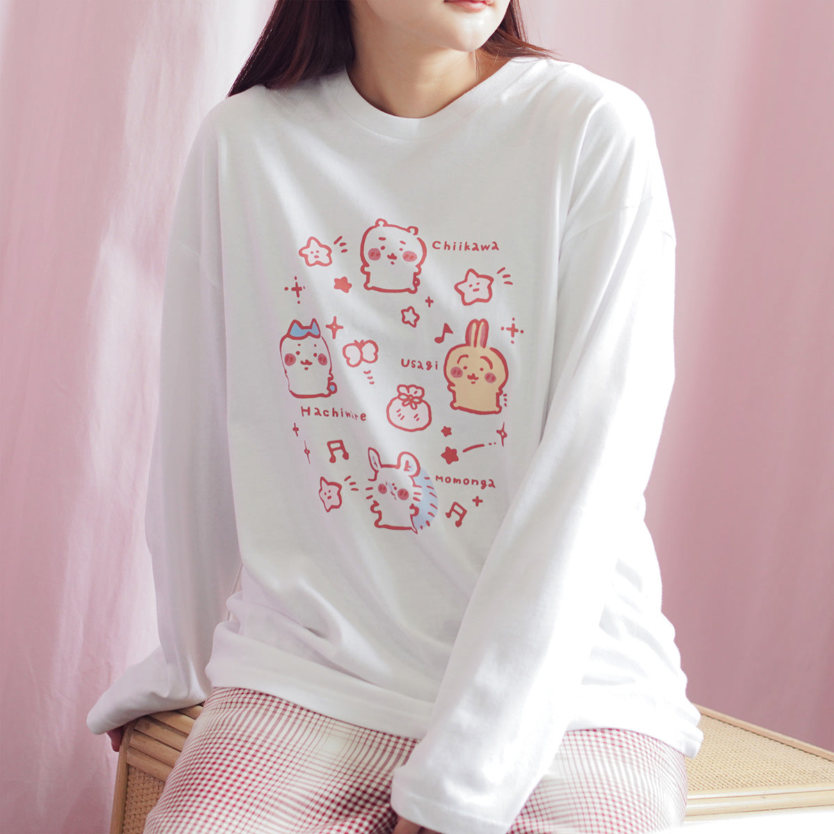 ちいかわ 長袖Tシャツ 小さいの ホワイト | ちいかわマーケット 公式