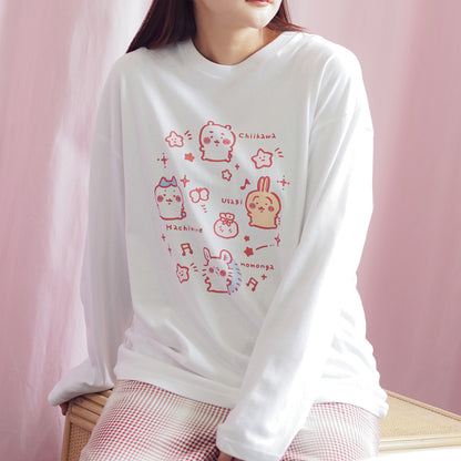ちいかわ 長袖Tシャツ 小さいの ホワイト