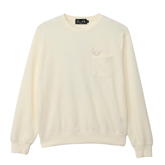 Chiikawa Sweatshirt "Shall I Pick Up the Amulet?" Cream