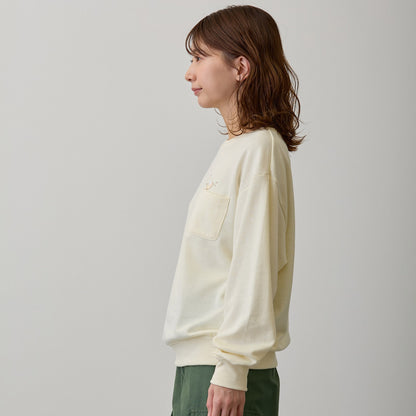 치이카와 맨투맨 티셔츠 부적 주울까 크림