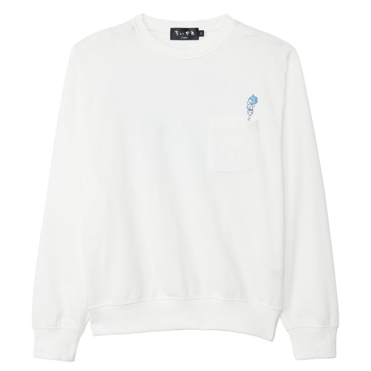 Chiikawa Sweatshirt "Piggyback Jump" White