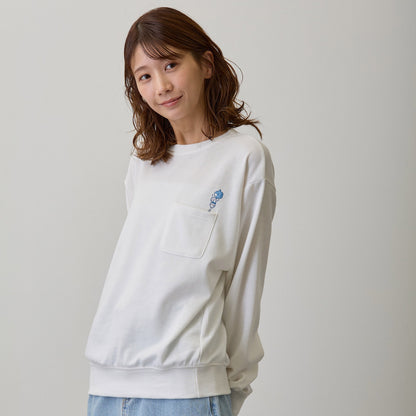 치이카와 맨투맨 티셔츠 목마 점프 화이트