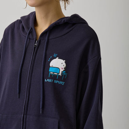 치이카와 집업 후드티 시험이다 네이비