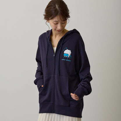 치이카와 집업 후드티 시험이다 네이비