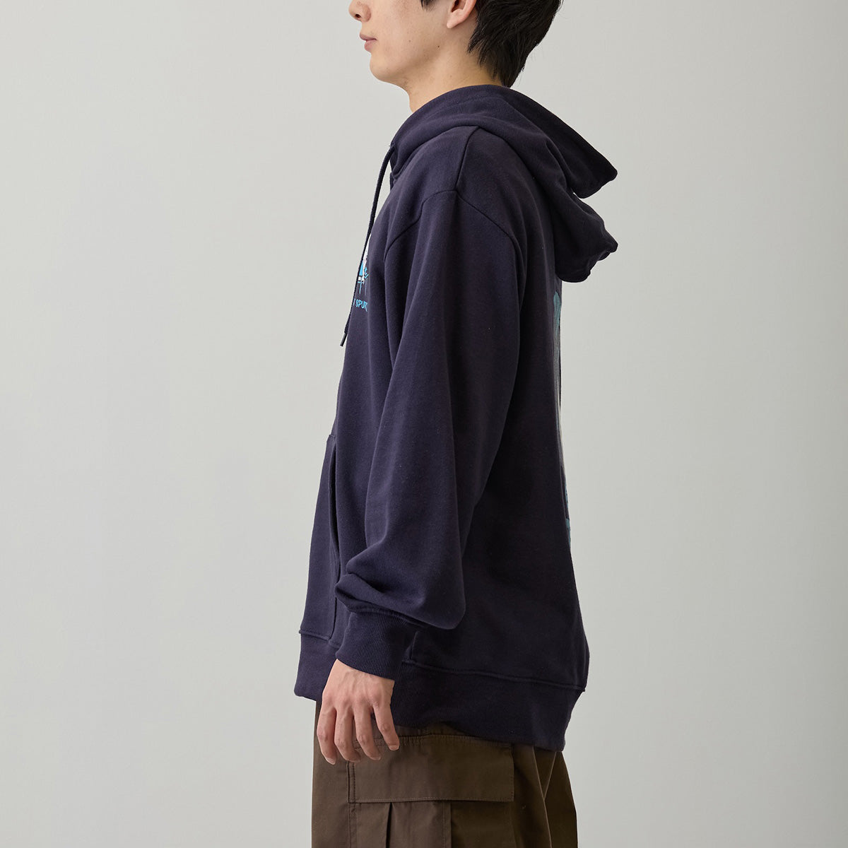 Chiikawa Zip-up Hoodie "It's the Exam!" Navy