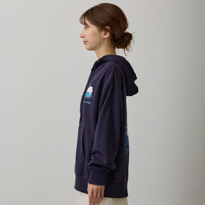 치이카와 집업 후드티 시험이다 네이비