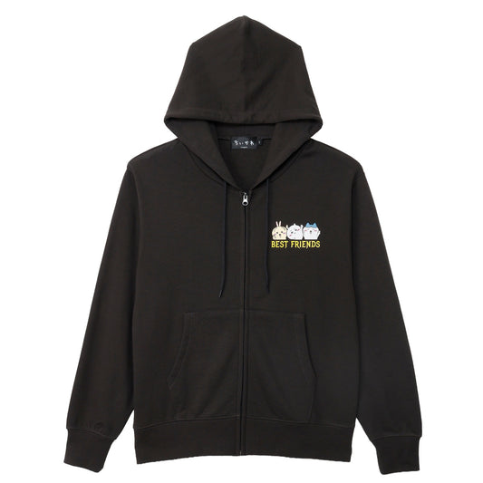 Chiikawa Zip-up Hoodie "Friendly Trio" Sumi
