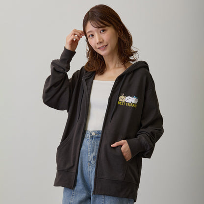 치이카와 집업 후드티 사이좋은 트리오 스미