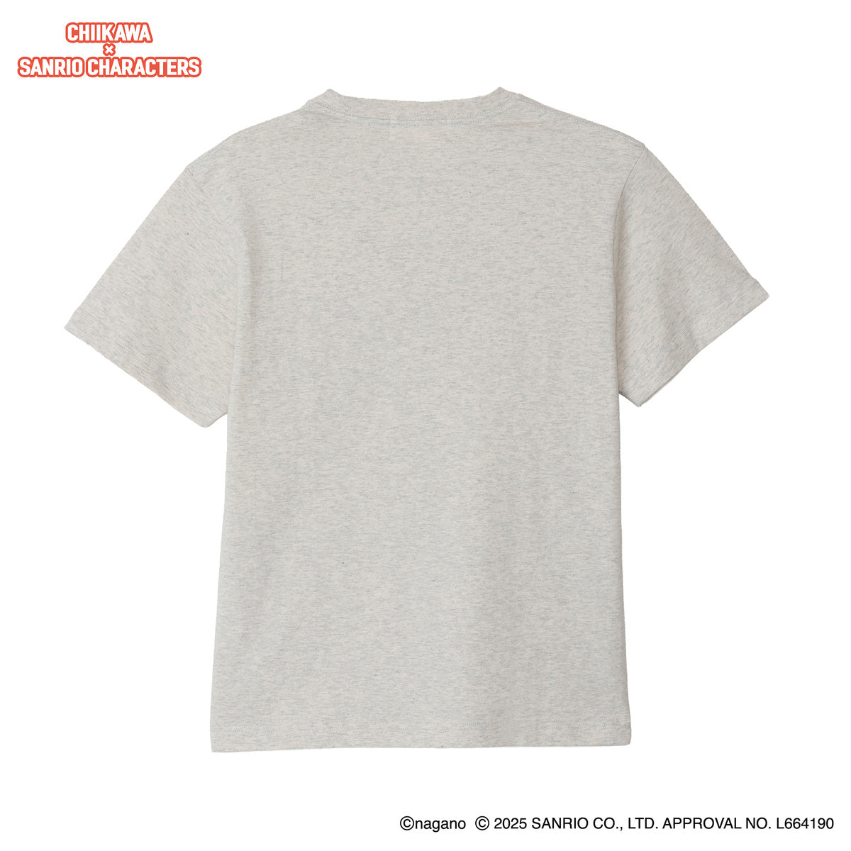 ちいかわ×サンリオキャラクターズ スーパーマーケットなTシャツ ハチワレ・ハローキティ アッシュ