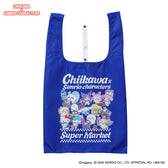 Chiikawa × Sanrio Characters Eco Bag Supermarket Everyone Blue