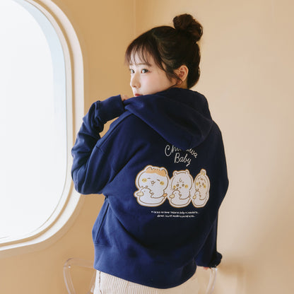 ちいかわ Chiikawa Baby ZIPパーカー おまる ネイビー