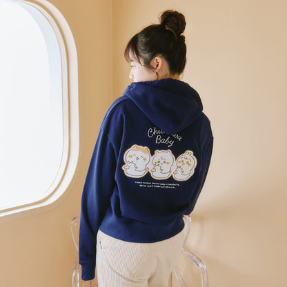 ちいかわ Chiikawa Baby ZIPパーカー おまる ネイビー