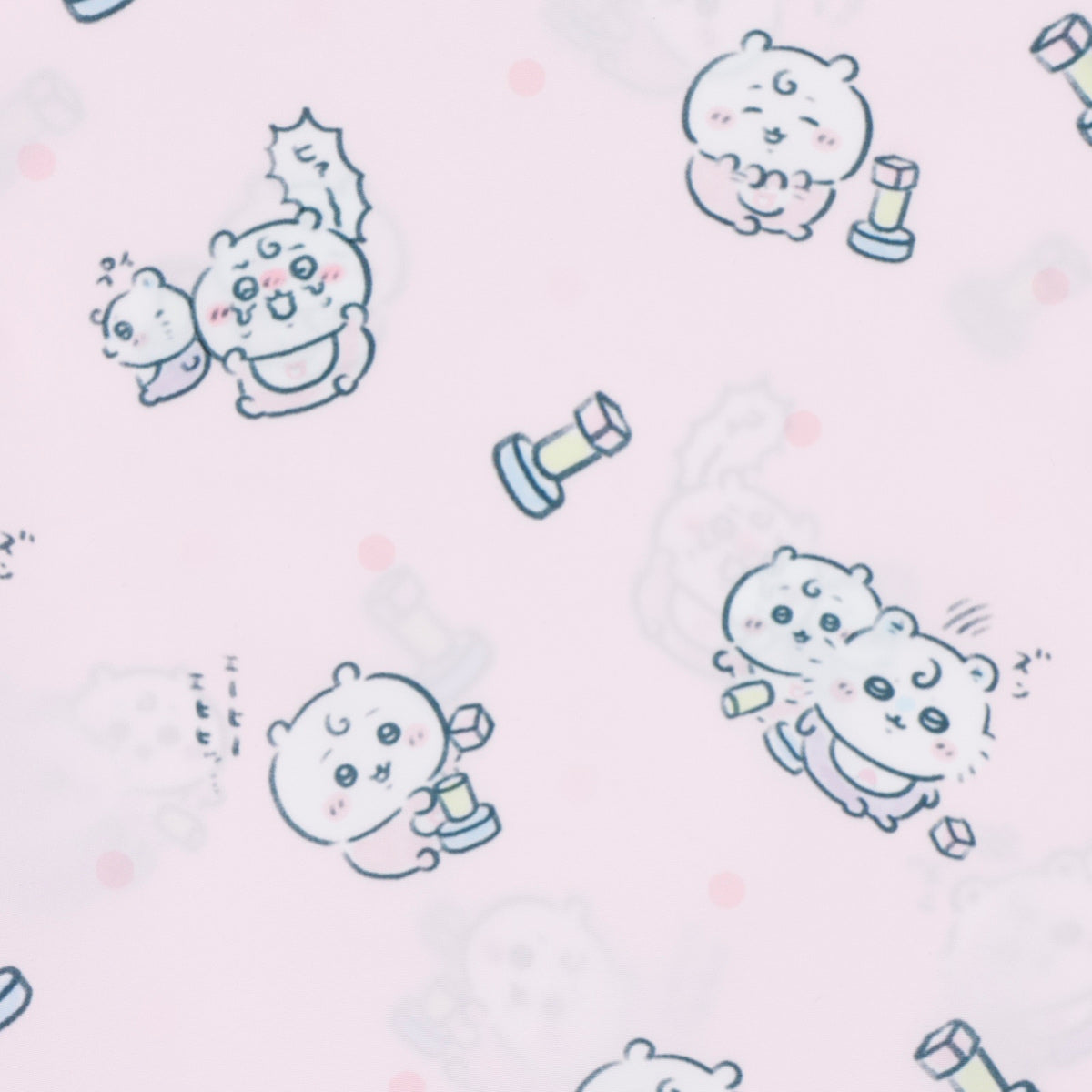 Chiikawa Baby Eco Bag (Knocked Down Blocks) Pink