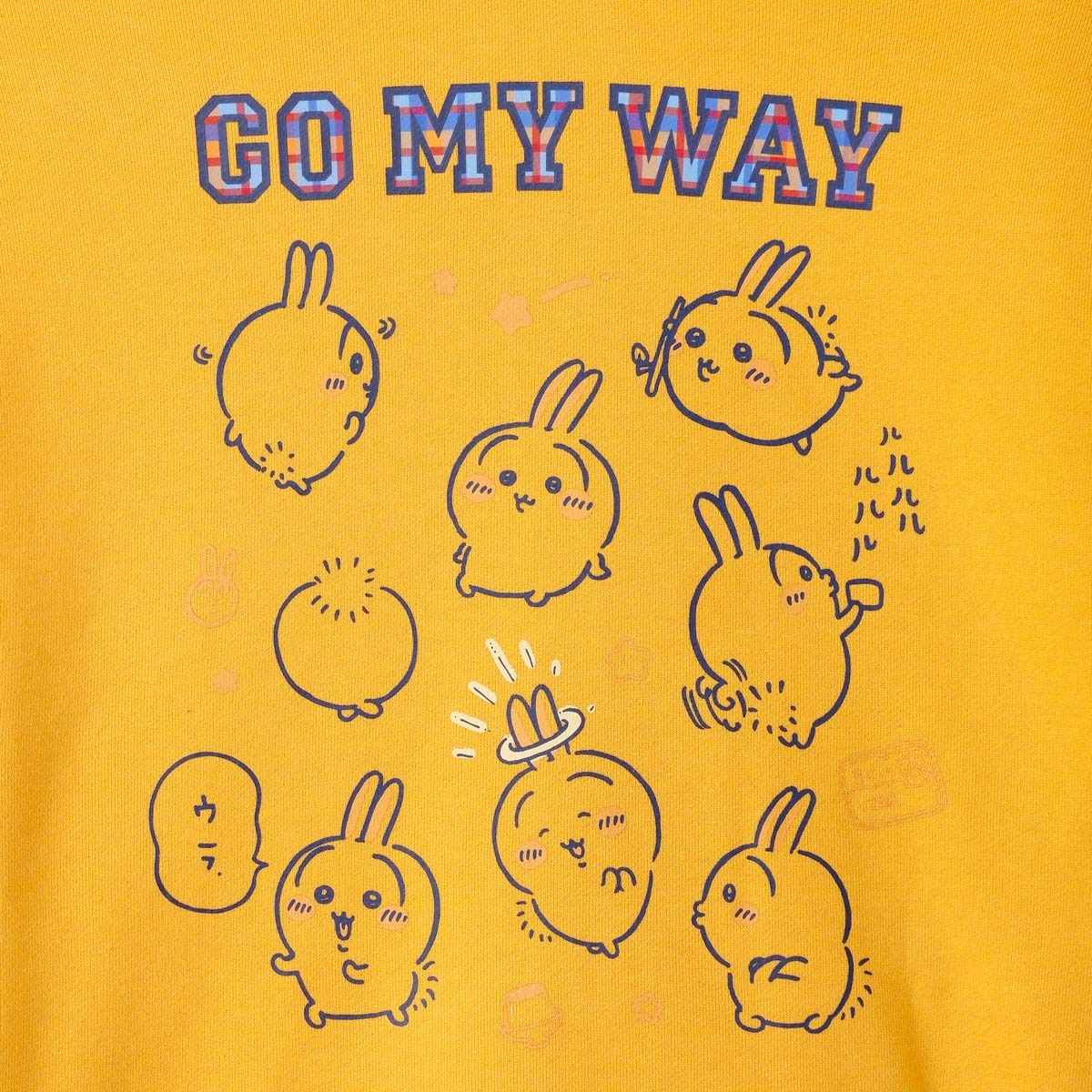 ちいかわ ZIPパーカー GO MY WAY イエロー | ちいかわマーケット 公式