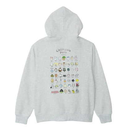 吉伊卡哇乐园 拉链连帽衫 (集合 / 灰白色)