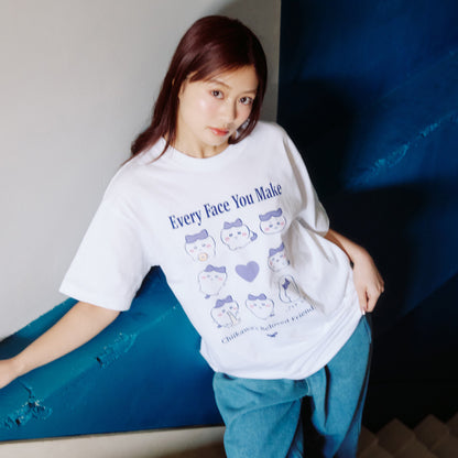 치이카와 T셔츠 (가르마 시리즈 / 화이트)