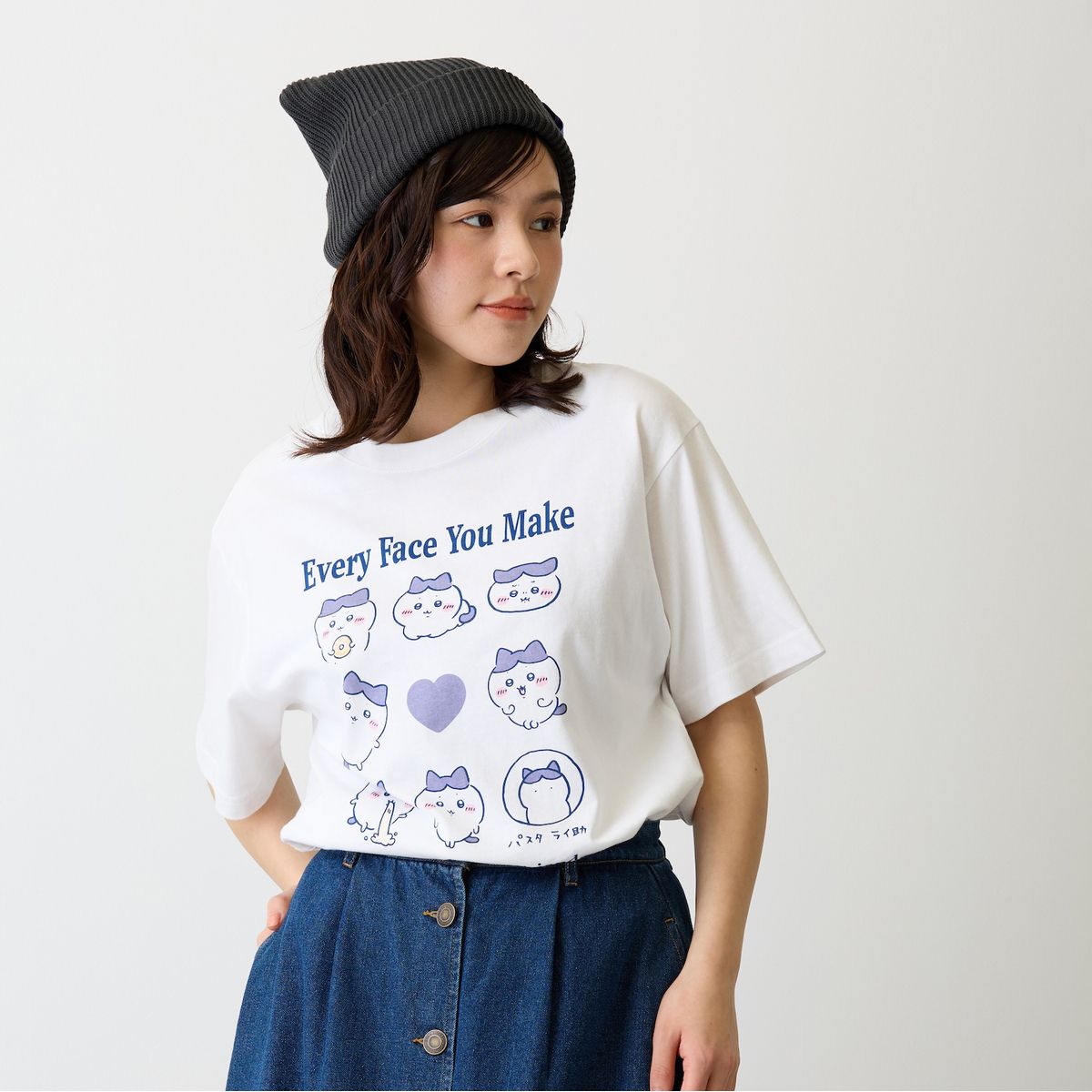 치이카와 T셔츠 (가르마 시리즈 / 화이트)