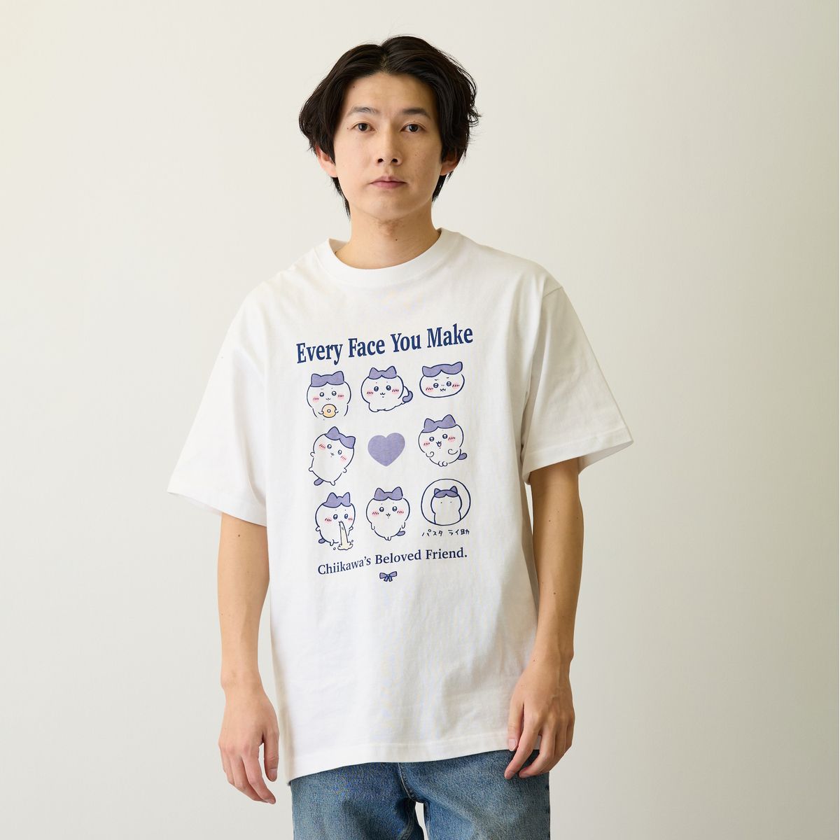 치이카와 T셔츠 (가르마 시리즈 / 화이트)