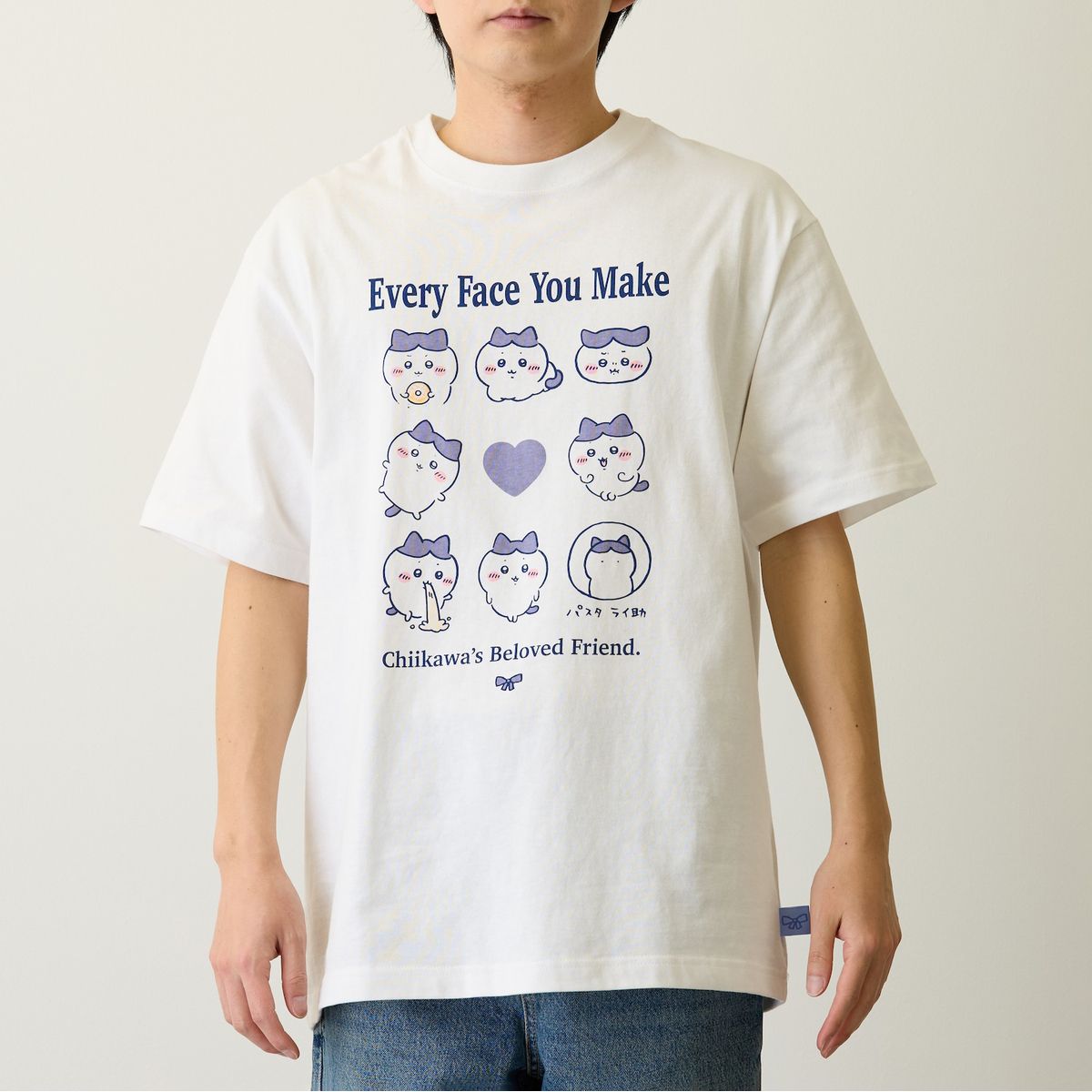 치이카와 T셔츠 (가르마 시리즈 / 화이트)