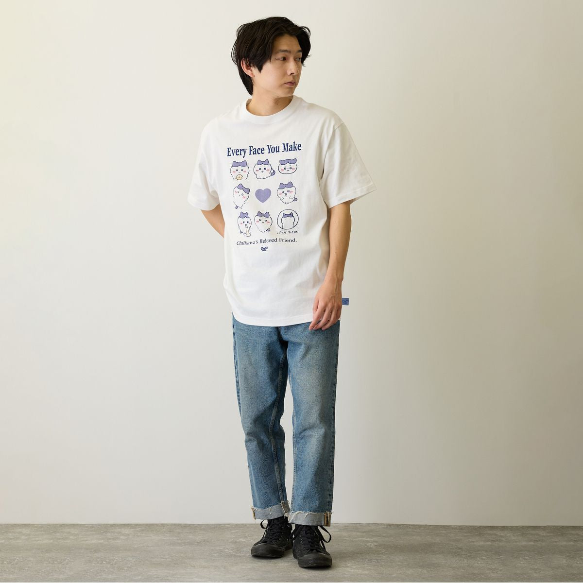 치이카와 T셔츠 (가르마 시리즈 / 화이트)